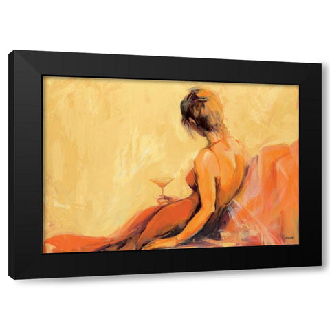 Just for one drink Black Modern Wood Framed Art Print with Double Matting by Filatov, Elena