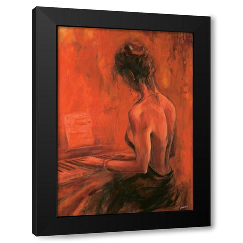 Abend fÃ¼r Dich Black Modern Wood Framed Art Print by Filatov, Elena