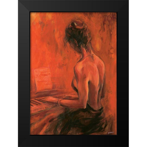 Abend fÃ¼r Dich Black Modern Wood Framed Art Print by Filatov, Elena