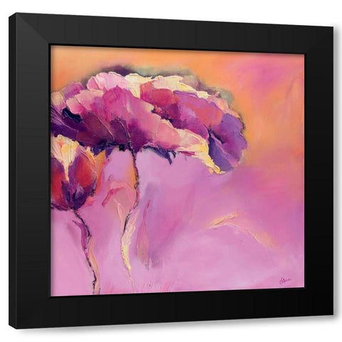 Candy Mohn I Black Modern Wood Framed Art Print by Filatov, Elena