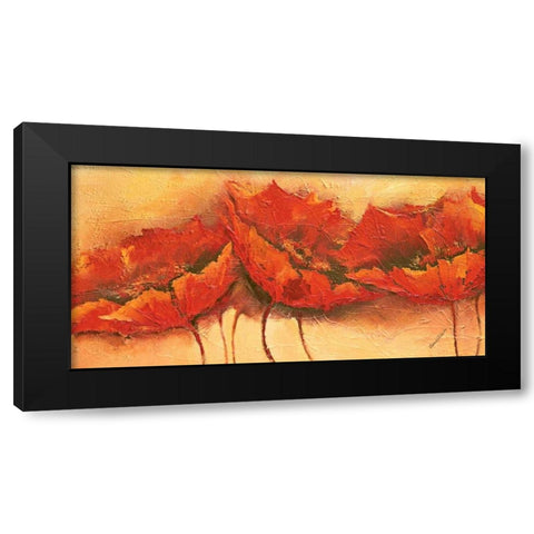 Wilder Mohn Black Modern Wood Framed Art Print by Filatov, Elena