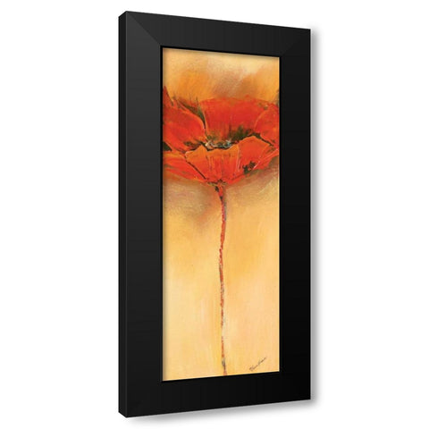 MohnblÃ¼te II Black Modern Wood Framed Art Print by Filatov, Elena