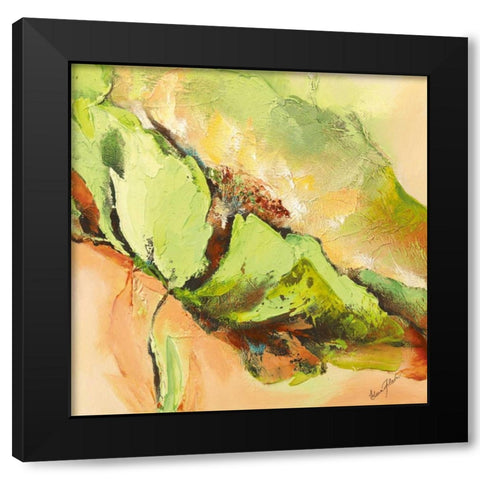Mint Spring II Black Modern Wood Framed Art Print with Double Matting by Filatov, Elena
