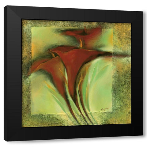 Romance II Black Modern Wood Framed Art Print with Double Matting by Filatov, Elena