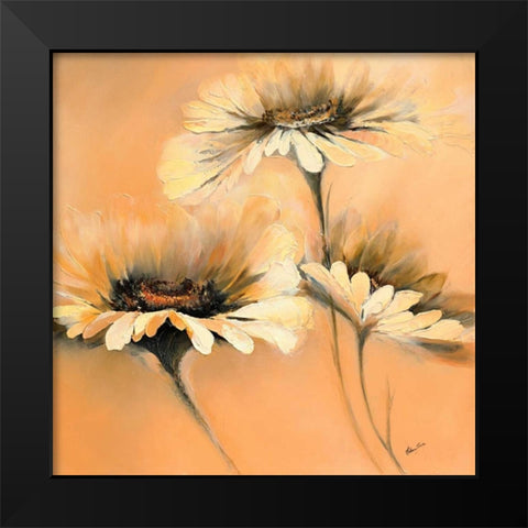 Apricot Summer I Black Modern Wood Framed Art Print by Filatov, Elena