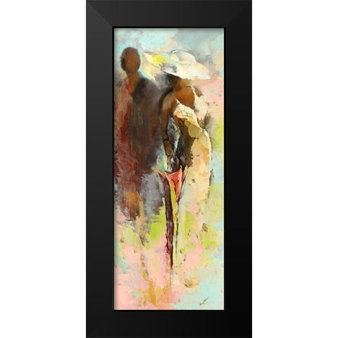 Eleganz I Black Modern Wood Framed Art Print by Filatov, Elena