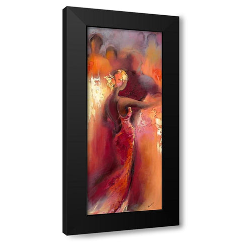 Tanzabend I Black Modern Wood Framed Art Print with Double Matting by Filatov, Elena