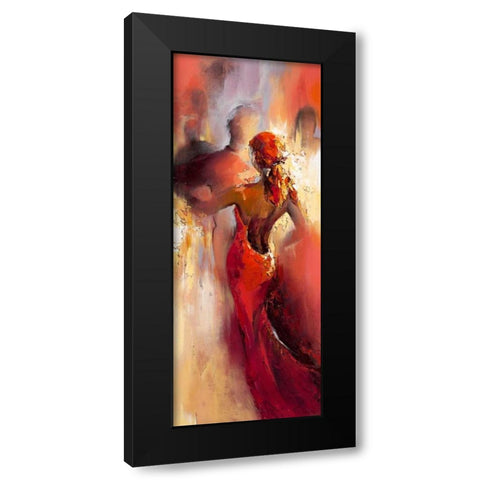 Tanzabend II Black Modern Wood Framed Art Print with Double Matting by Filatov, Elena