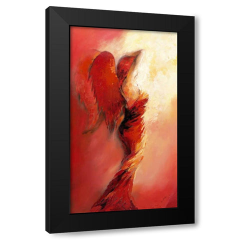 Engel I Black Modern Wood Framed Art Print with Double Matting by Filatov, Elena