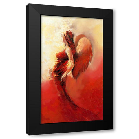 Engel 2 Black Modern Wood Framed Art Print by Filatov, Elena