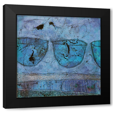 Alles in Blau Black Modern Wood Framed Art Print by Schmalzl, Franziska