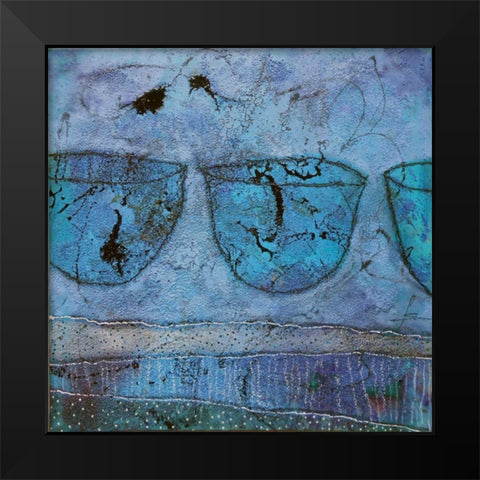 Alles in Blau Black Modern Wood Framed Art Print by Schmalzl, Franziska