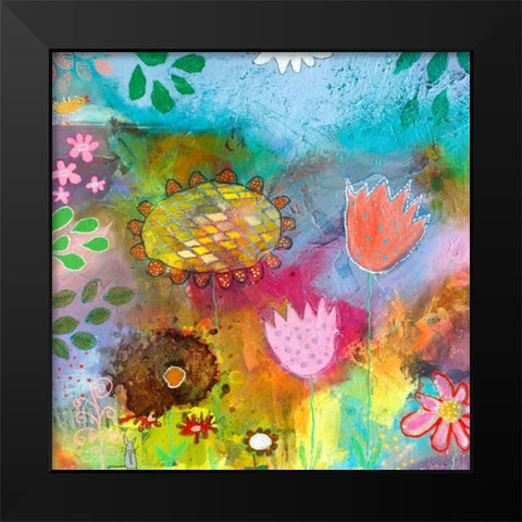 Goldkehlchen Teil I Black Modern Wood Framed Art Print by Schmalzl, Franziska