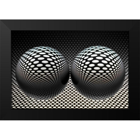 Glaskugelspiel II Black Modern Wood Framed Art Print by Rossmeissl, Gerhard