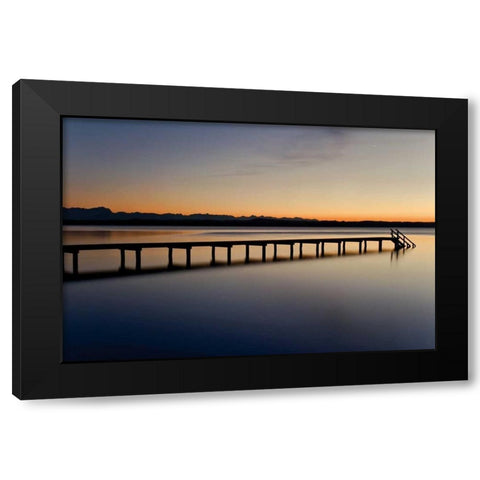 Starnberger See Black Modern Wood Framed Art Print with Double Matting by Rossmeissl, Gerhard