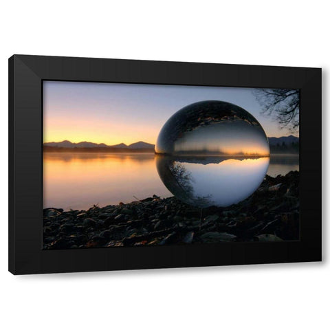 Morgens am Staffelsee Black Modern Wood Framed Art Print by Rossmeissl, Gerhard