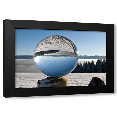 Wintertraum Black Modern Wood Framed Art Print by Rossmeissl, Gerhard