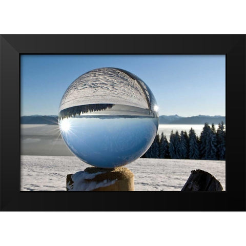 Wintertraum Black Modern Wood Framed Art Print by Rossmeissl, Gerhard