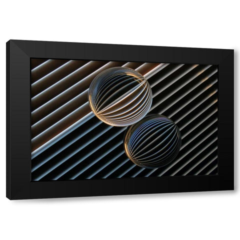 Kugelspiel Black Modern Wood Framed Art Print by Rossmeissl, Gerhard