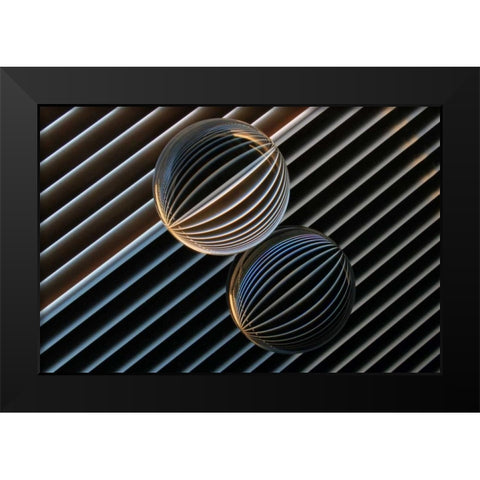 Kugelspiel Black Modern Wood Framed Art Print by Rossmeissl, Gerhard