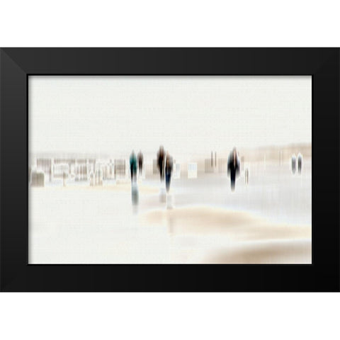 Walking People I Black Modern Wood Framed Art Print by Rossmeissl, Gerhard
