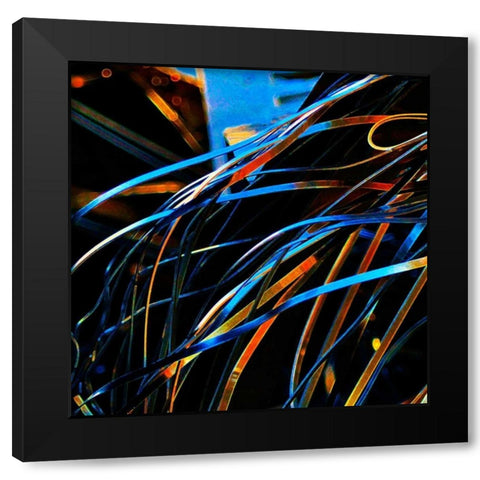 Energie-1 Black Modern Wood Framed Art Print with Double Matting by Weisman, Gerd