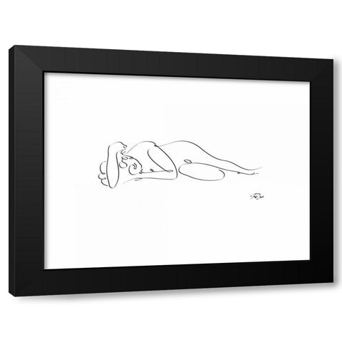 Sleep 01 Black Modern Wood Framed Art Print by Mahdavi, Gholam Reza