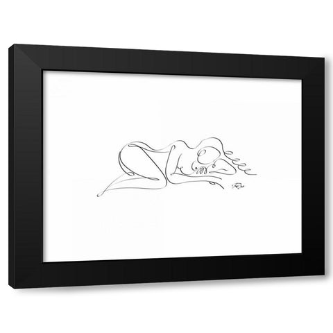 Sleep 02 Black Modern Wood Framed Art Print with Double Matting by Mahdavi, Gholam Reza