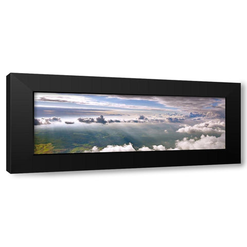 Lichtflut Black Modern Wood Framed Art Print with Double Matting by Dietz, Hajo