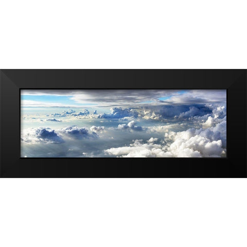 Wolkenreise Black Modern Wood Framed Art Print by Dietz, Hajo