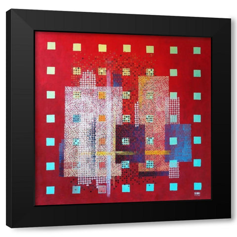 OT.15102016 Black Modern Wood Framed Art Print with Double Matting by Pfeiffer, H.M.