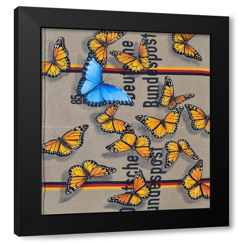 Liebesbrief Black Modern Wood Framed Art Print with Double Matting by Leth, Ingo