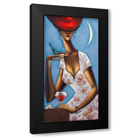Rose d anjou 1 Black Modern Wood Framed Art Print with Double Matting by Tsantekidou, Rose