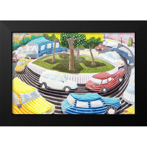 La glorieta Black Modern Wood Framed Art Print by Ortas, Javier
