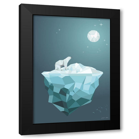 Eismond Black Modern Wood Framed Art Print with Double Matting by LÃ¤er, Josephine