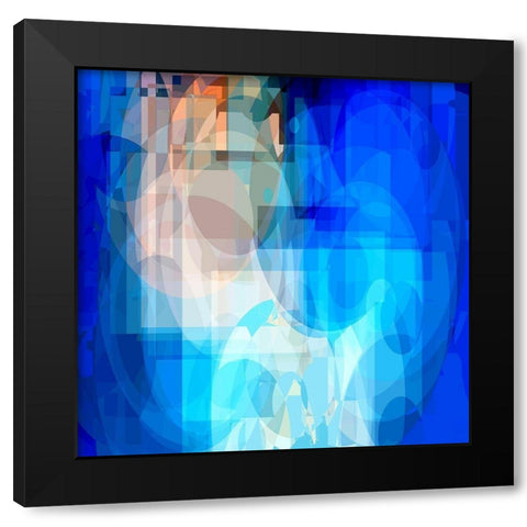 blue swing Black Modern Wood Framed Art Print with Double Matting by Lorenz, Peter