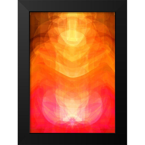 sitting deity Black Modern Wood Framed Art Print by Lorenz, Peter