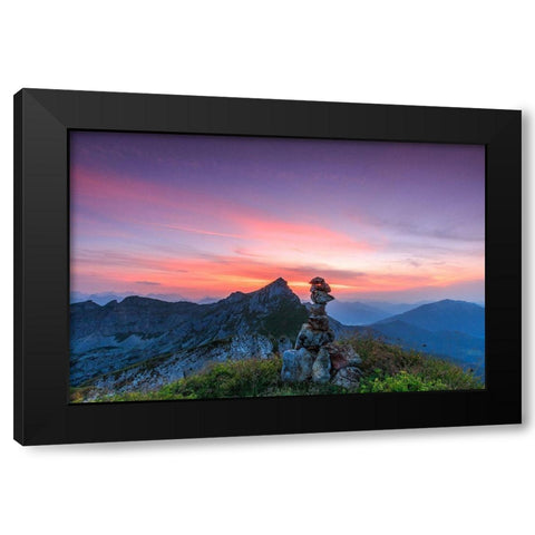 Hochiss und Steinmandl Black Modern Wood Framed Art Print by Scholz, Markus