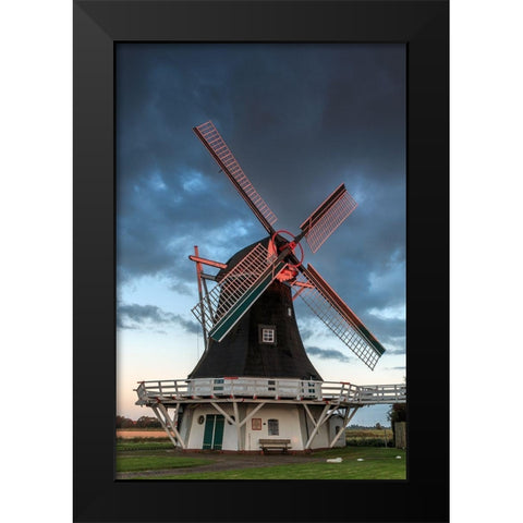 Seriemer Muehle Black Modern Wood Framed Art Print by Scholz, Markus