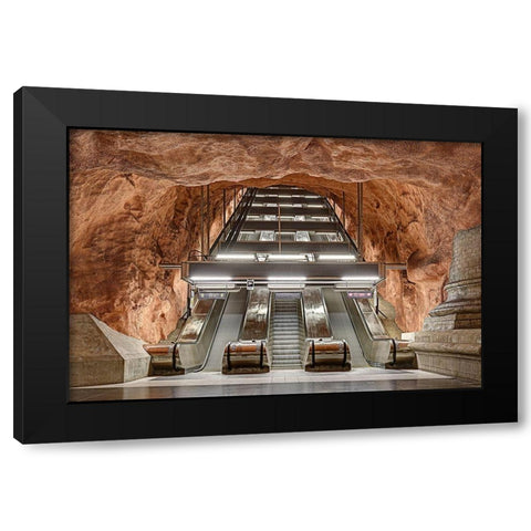 Radhuset Black Modern Wood Framed Art Print with Double Matting by Belhadi, Michael