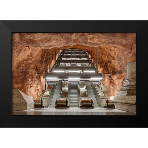 Radhuset Black Modern Wood Framed Art Print by Belhadi, Michael