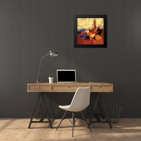Coloring I Black Modern Wood Framed Art Print by Madjid