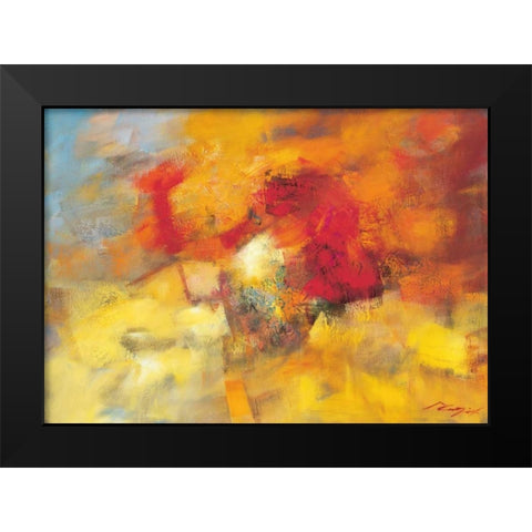 Coloring II Black Modern Wood Framed Art Print by Madjid