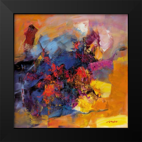 Coloring III Black Modern Wood Framed Art Print by Madjid