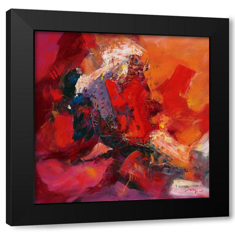 Coloring IV Black Modern Wood Framed Art Print by Madjid
