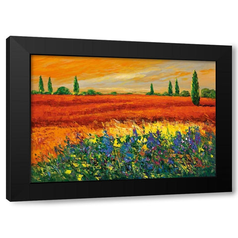Toskana III Black Modern Wood Framed Art Print with Double Matting by Madjid
