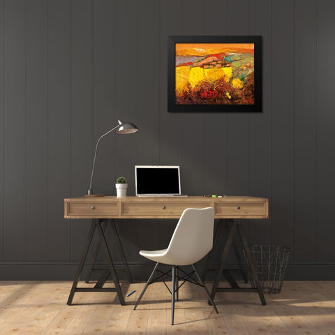 Rapsfeld Black Modern Wood Framed Art Print by Madjid