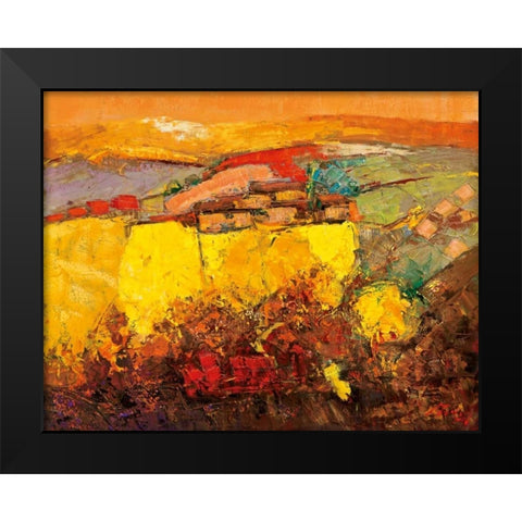 Rapsfeld Black Modern Wood Framed Art Print by Madjid