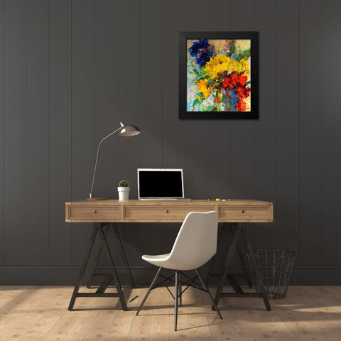Blumenfreude I Black Modern Wood Framed Art Print by Madjid