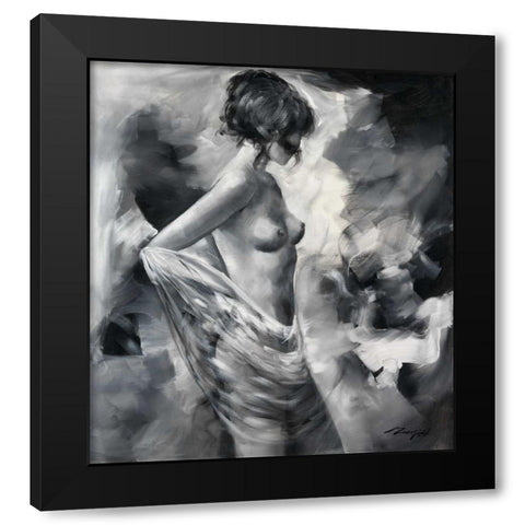 Loveliness I Black Modern Wood Framed Art Print by Madjid